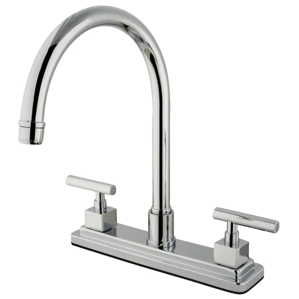 Kingston Brass Claremont Double Handle 8x22 Kitchen Faucet - Polished Chrome KS8791CQLLS