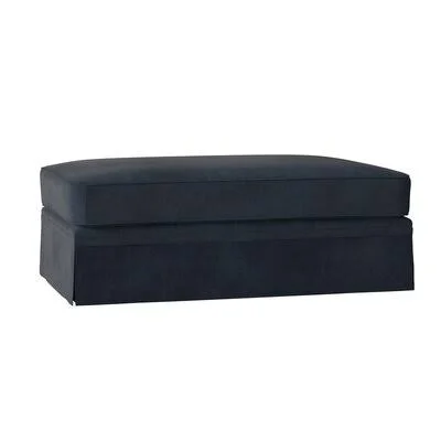 Wayfair Custom Upholstery Estella Ottoman Body Fabric: Tina Indigo