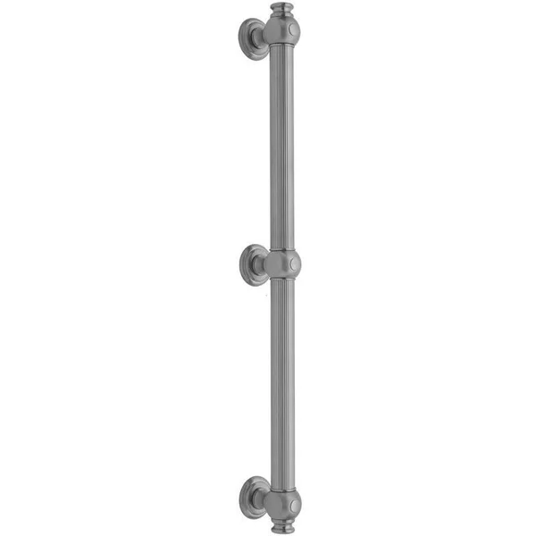 Jaclo G61-36-PB 36x22 Reeded Straight Grab Bar w/ End Caps