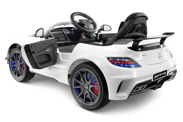 2018 Mercedes SLS AMG 12V Battery Powered Motorized Ride on Toy Car with Built in LCD TV, LED Lights, Leather Seat