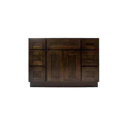 48x22 Free-Standing Single Bathroom Vanity Base Only Cabinets.Deals Base Finish: Espresso Shaker
