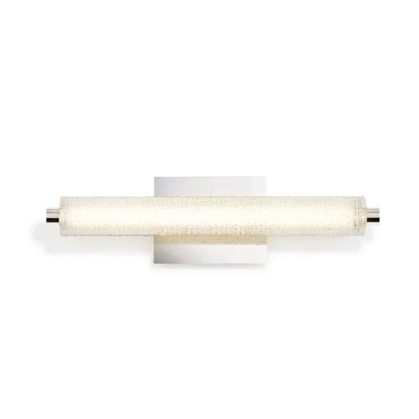 Ronan 20x22 LED - Dimmable, Vanity Light, 3000K Warm White, Chrome, Crystal-Like Textured Glass, Contemporary Transitional, Verti