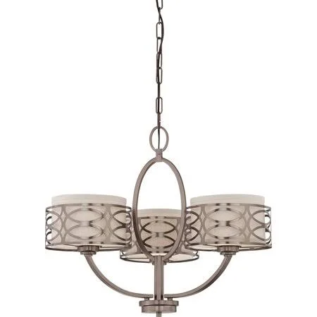Nuvo Harlow 60/4724 3-Light Chandelier 25W in. Hazel Bronze