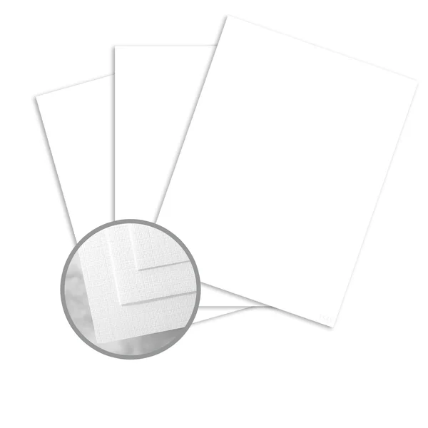 Via Linen Bright White Paper - 8 1/2 x 11 in 70 lb Text Linen 30% Recycled 500 per Ream