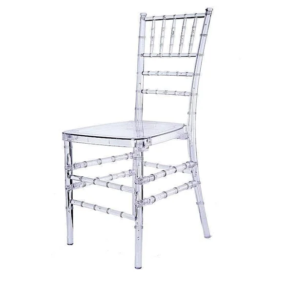 4 Clear 36 in Tall Acrylic Transparent Chiavari Chairs