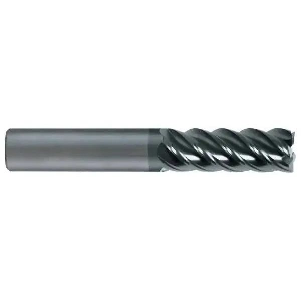SGS 32679 55 V-Carb High Performance 5 Flute End Mill, Aluminum Titanium Nitride Coating with Flat, 1/2x22 Cutting Diameter, 5/8