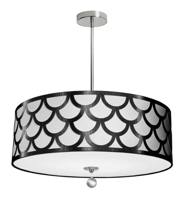 Dainolite 4 Light Pendant - Polished Chrome Finish HAN-244P-PC-WG