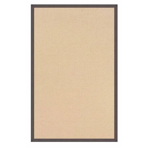 Linon Empire Machine Tufted Wool 4'x6' Rug in Natural and Slate
