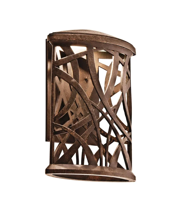 Kichler Maya Palm Outdoor Wall 1 Light LED - Aged Bronze - 49248AGZLED