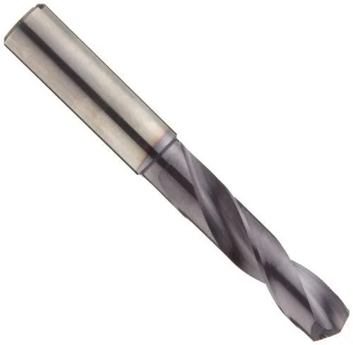Dormer R457 Solid Carbide Short Length Drill Bit, TiAlN Finish, Round Shank, Coolant Through, Coolant Through, 140 Degree, #1 Cu