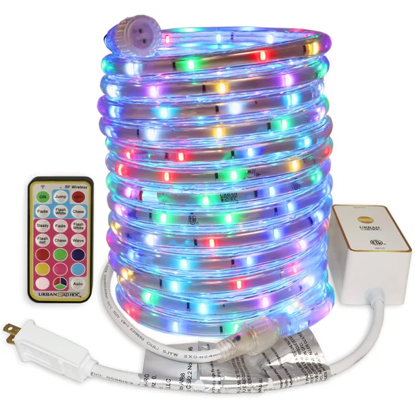 LED Rope Lights – Outdoor 20 Feet RGB White Yellow (Must Watch Video Before You Buy) – Rainbow Color Chase All in One