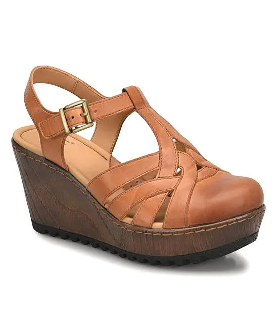 B.O.C Lizzie Wedge Sandal - Women's - Cognac Leather