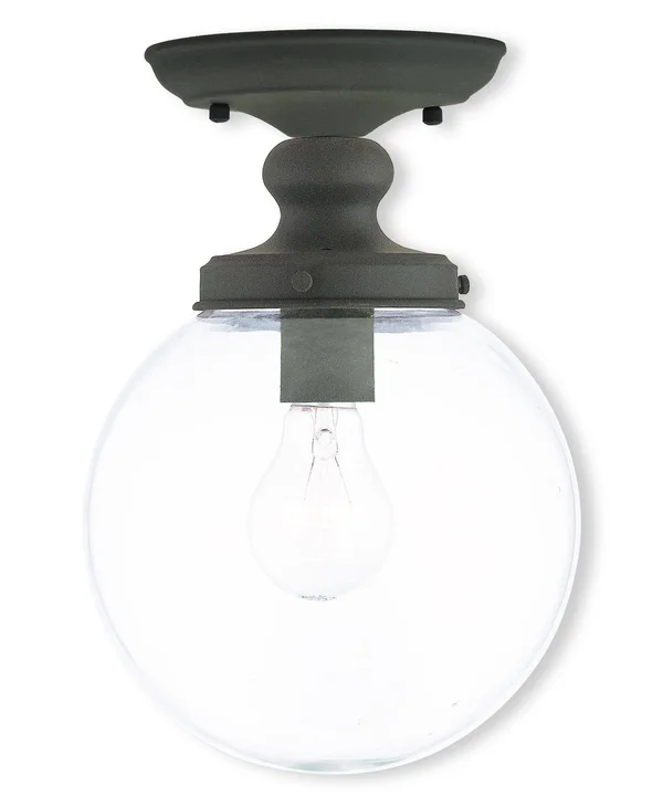 Livex Lighting 50901-07 Sheffield 1 Light Bronze Ceiling Mount