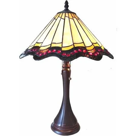 Radiance Goods Tiffany-style 2 Light Baroque Table Lamp 16 inch Shade