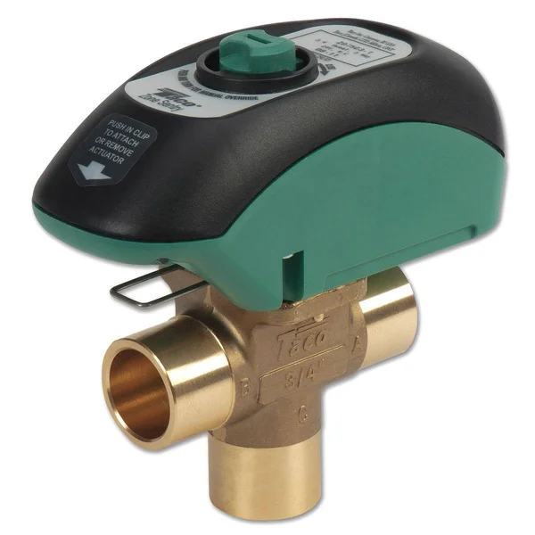 Taco Z075C3-2 Valve, 3 Way, Closed System, 3/4In Sweat