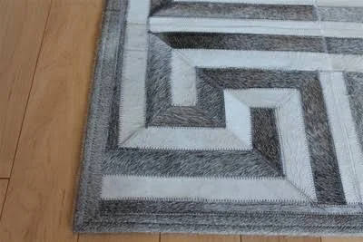 Madisons Inc Grey Cow Hide Rug - Key