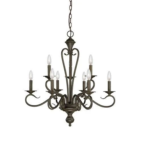 Fleur De Lis Living Birchview 9-Light Candle-Style Chandelier Finish: Burnished Gold