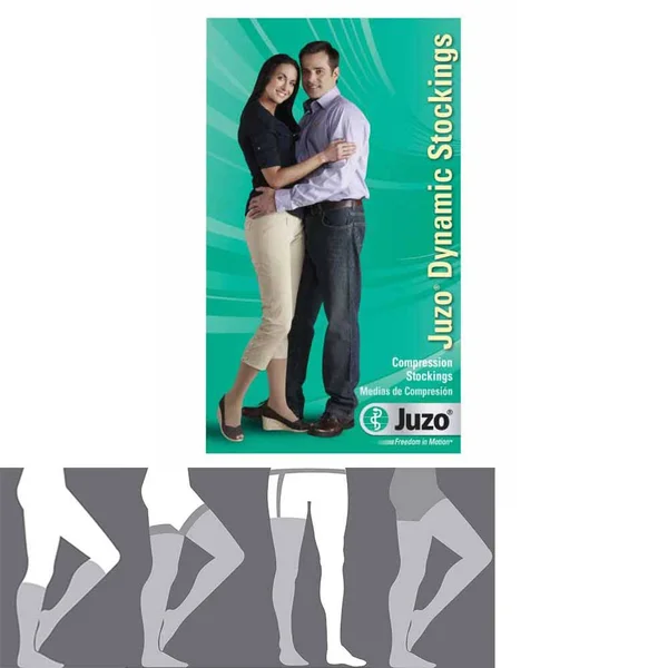 Juzo 24160 30-40 mmHg, Dynamic, Thigh, OT, Silicone, Pink - Size III