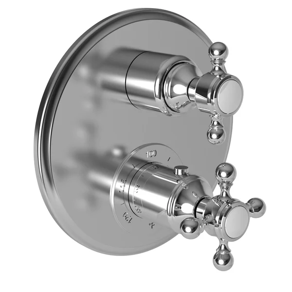 Newport Brass 3-923TR Satin Bronze PVD Astor 1/2x22 Round Thermostatic Trim Plate with Handle