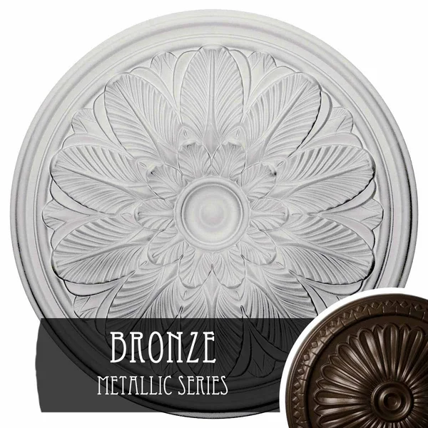 22 5/8x22OD x 1 3/4x22P Bordeaux Ceiling Medallion - Bronze