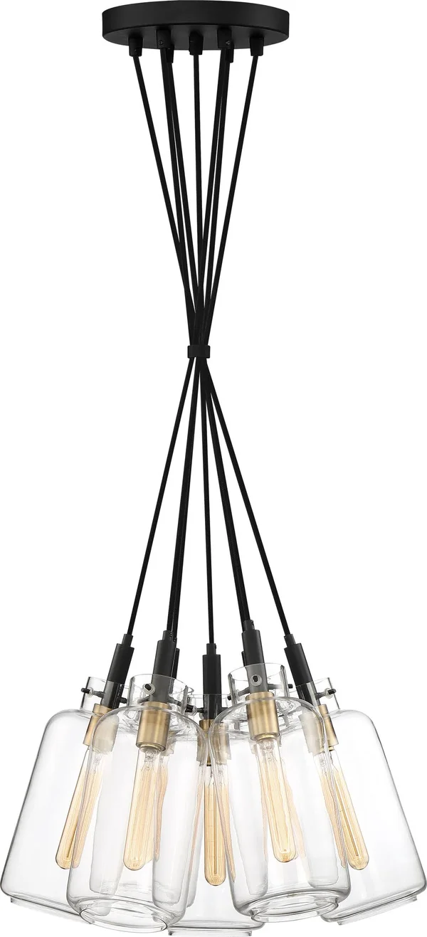 Quoizel 7 Light Teagan Pendant Earth Black