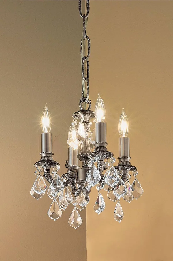 Classic Lighting 57344 Agb S Majestic Mini Chandelier in Aged Bronze with Swarovski Elements