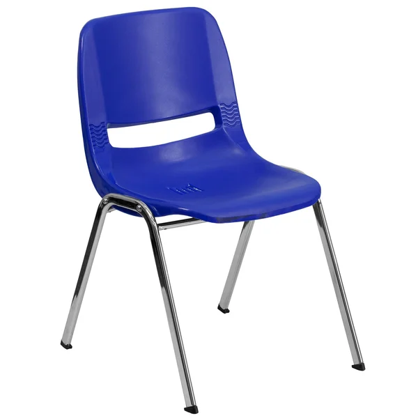 Plastic Stack Chair Navy Blue - Riverstone Furniture Collection