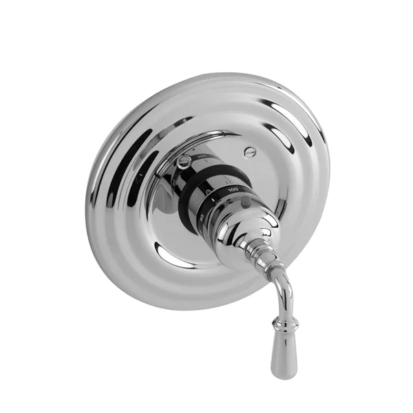 Newport Brass 3-1744TR/20 Bevelle Round Thermostatic Trim Plate with Handle Stainless Steel