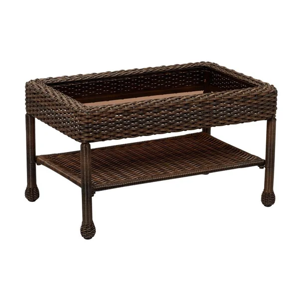 Hampton Bay Mix and Match Brown Wicker Outdoor Coffee Table
