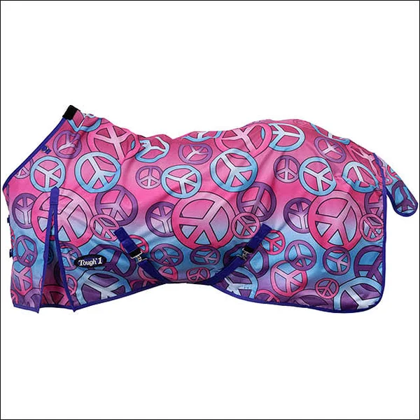 Tough-1 600d Turnout Blanket in Prints - Candy Peace