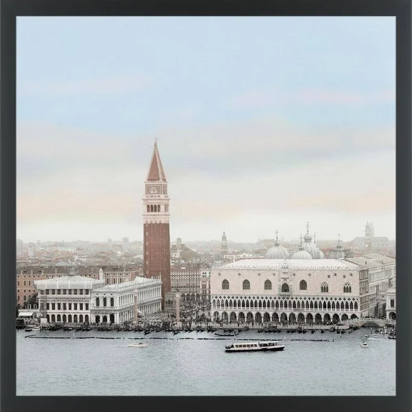 Easy Art Prints Alan Blaustein's 'Piazza San Marco Vista' Premium Canvas Art - 24 x 24 - Classic Black Frame