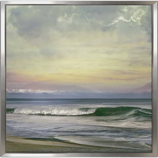 Our View by Mike Calascibetta Print on Canvas in Floating Frame - Gray - 27.5x22 x 27.5x22 x 2x22