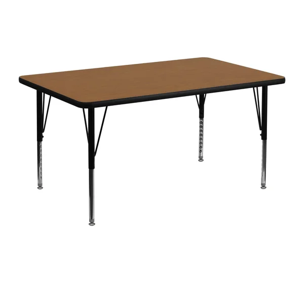 Flash Furniture 30&&w x 48&&l Rectangular Oak Thermal Laminate Activity Table