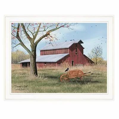&Summer&s End& by Billy Jacobs - Picture Frame Painting Print on Paper Gracie Oaks Frame Color: White - Size: 21x22 H x 27x22 W x