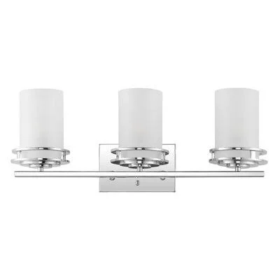 Schlater 3-Light Dimmable Chrome/White Vanity Light Ivy Bronx