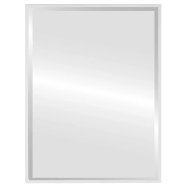 Singapore Framed Rectangle Mirror - Linen White - Linen White - 22 5/8x22x28 5/8x22