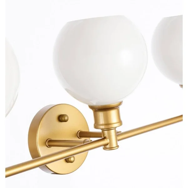 Camille 5-Light Frosted Glass Wall Sconce - Brass LD2327BK