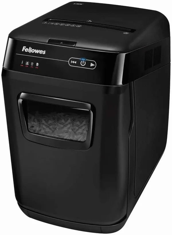 Fellowes AutoMax 130C Cross Shredding 230mm Black Grey Paper Shredder