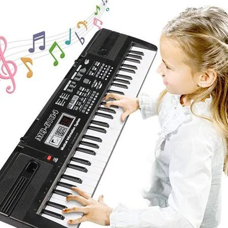 Digital Music Piano Keyboard 61 Key - Portable Electronic Musical Instrument Multi-Function - with Microphone Kids Piano Musical