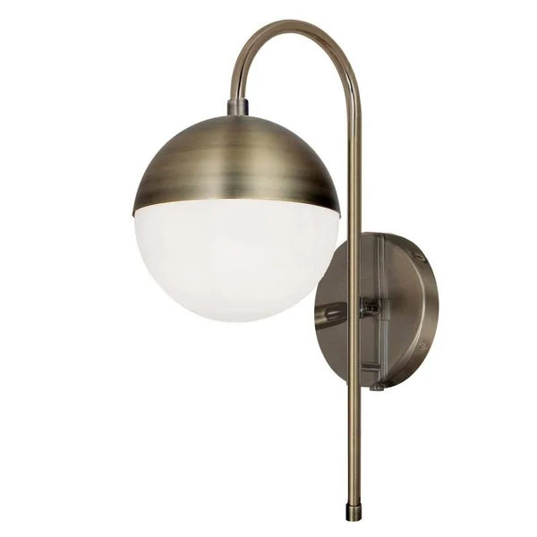 Dainolite DAY-71W-AB 1Lt Halogen Wall Sconce, AB, HW + Plug, Gold