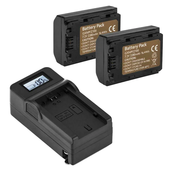 Green Extreme 2 Pack NP-FZ100 Battery and Compact Smart Charger Kit (7.2v 2280mAh)