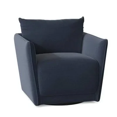 Judith 34x22 Wide Swivel Armchair Wayfair Custom Upholstery Body Fabric: Sunbrella Meridian Twilight