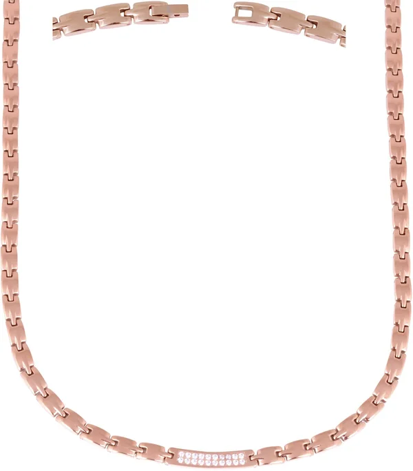 Smarter Lifestyle Women's Czech Crystal Titanium Magnetic Therapy Necklace