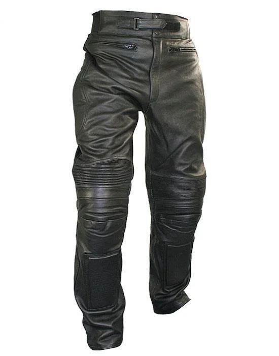 Xelement B7466 Mens Black Armored Cowhide Leather Racing Pants, Size: 38