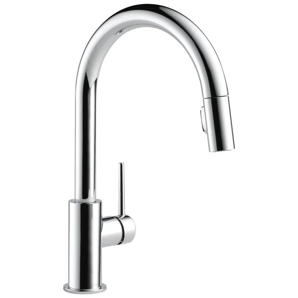 Delta Faucet 9159-LS-DST Trinsic Single Handle Kitchen Swivel Pull-Down - Chrome