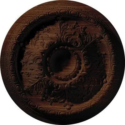 Ekena Millwork CM28STHIS 28x22OD x 2 3/4x22P Stockport Ceiling Medallion (Fits Canopies Up to 6 1/4x22) - Hand-Painted Hickory
