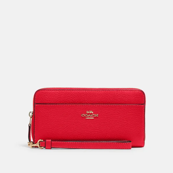 Coach Women's Accordion Zip Wallet with Wristlet Strap - Im/Carnation