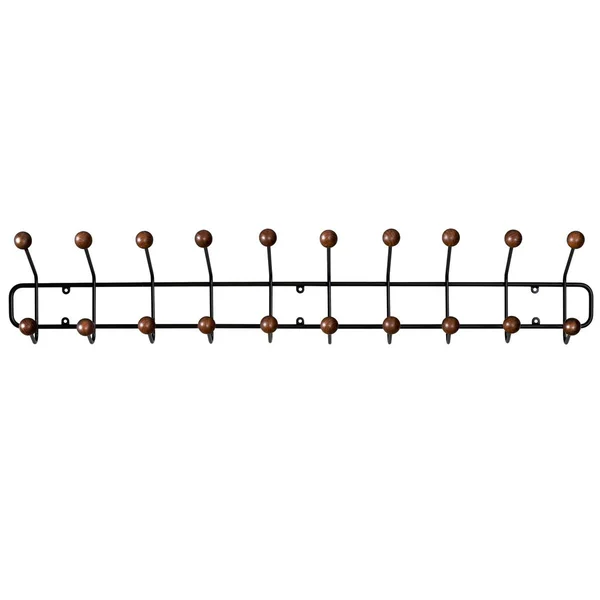 Maze Bill Horizontal coat rack - L, Black - walnut stained ash