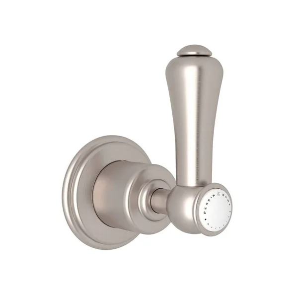 Rohl U.3774LSP/TO Perrin and Rowe Georgian Era Wall Valve Trim Only with Porcela Satin Nickel