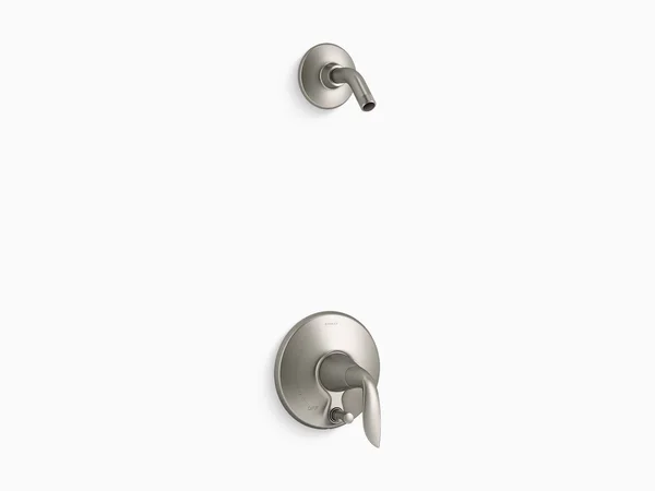 Kohler T5319-4L-BN Refinia Rite-Temp Shower Trim Set with Push-Button Diverter - Less Showerhead - Vibrant Brushed Nickel
